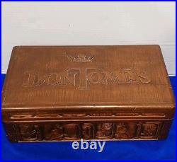 Don Tomas Store Display Cigar Box Carved Rare Vintage Large Wooden 17 X 9