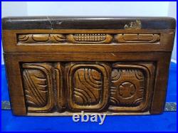 Don Tomas Store Display Cigar Box Carved Rare Vintage Large Wooden 17 X 9