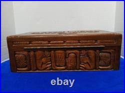 Don Tomas Store Display Cigar Box Carved Rare Vintage Large Wooden 17 X 9