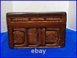 Don Tomas Store Display Cigar Box Carved Rare Vintage Large Wooden 17 X 9