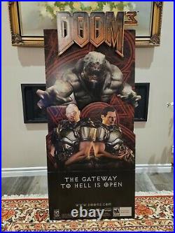 Doom 3 (2004, XBOX) Original Store Display Standee RARE