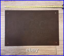 Double Rl rl rrl Store Advertising Sign Iron Display Wall Banner Vintage Rare