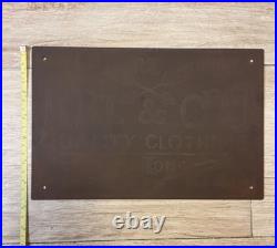 Double Rl rl rrl Store Advertising Sign Iron Display Wall Banner Vintage Rare