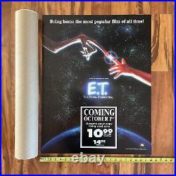 E. T. The Extra-Terrestrial 1996 Home Video 22x28 VHS Store Display Sign Rare