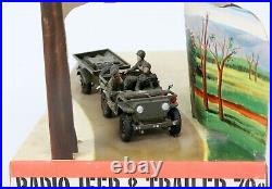 EXTREMELY RARE! 1957 Revell Radio Jeep & Trailer Factor Model Kit STORE DISPLAY