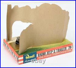 EXTREMELY RARE! 1957 Revell Radio Jeep & Trailer Factor Model Kit STORE DISPLAY