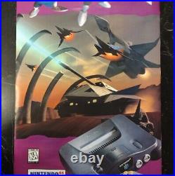 EXTREMELY RARE Star Fox N64 ORIGINAL Vinyl Promo Banner Store Display Nintendo