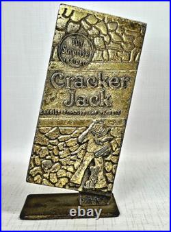 EXTREMELY RARE advertising Cracker Jack Box metal sign store display original