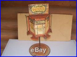 Early Rare Curtiss Hard Candy Roll Revolving Store Counter Advertising Display