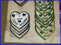 Elvis Presley EPE Store Display With Iron On Patches Emblems RARE 1956