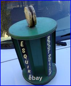 Esquire Boot Shoe Polish Antique Early Store Metal Rotating Display Rare