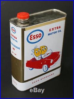 Esso Rare Plaque Emaillée Recto Verso Goutte D'huile Pour Aviation 1959