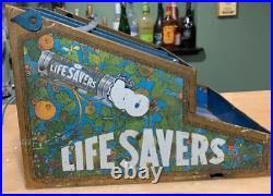 Extremely Rare 1920's Life Savers General Store Tin Candy Display Clove + Flavor