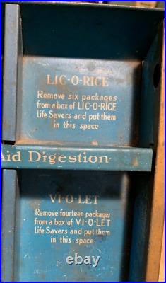 Extremely Rare 1920's Life Savers General Store Tin Candy Display Clove + Flavor