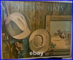 Extremely Rare! Antique Stetson Hats Store Display Vintage Clothing Sign