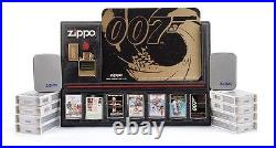 Extremely Rare Set of 12 James Bond Zippo Set With Store Display All Unused