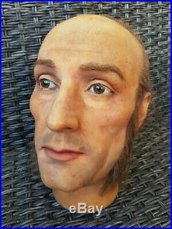 Extremely Stunning Signed P. Imans Paris Wax Head Glas Eyes, Hair Lifesize RARE