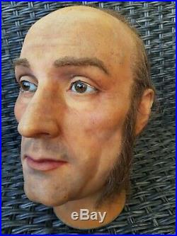 Extremely Stunning Signed P. Imans Paris Wax Head Glas Eyes, Hair Lifesize RARE