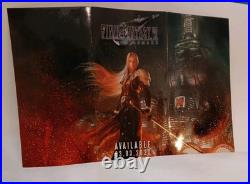 Final Fantasy VII 7 Remake GameStop Promo Store Display, Both Sides Printed RARE
