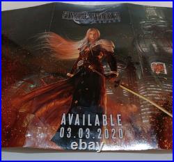Final Fantasy VII 7 Remake GameStop Promo Store Display, Both Sides Printed RARE