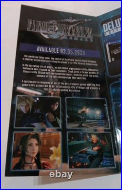 Final Fantasy VII 7 Remake GameStop Promo Store Display, Both Sides Printed RARE
