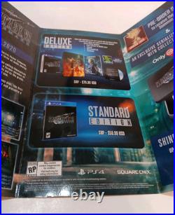 Final Fantasy VII 7 Remake GameStop Promo Store Display, Both Sides Printed RARE