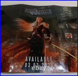 Final Fantasy VII 7 Remake GameStop Promo Store Display, Both Sides Printed RARE