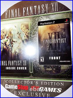 Final Fantasy XII Store Display Small Round Sign Card Promo 2006 Very Rare