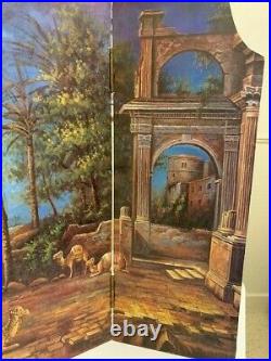 Fontanini Nativity Background Screen 3 Panel Rare Store Display Standup Or Hang