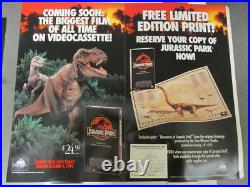 Free XL Vintage Shirt & Jurassic Park 1993 Vhs Store Display Marketing Kit Rare