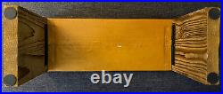 Frye Brown Leather Boots Rare Wooden Store Display Shelf/Bench 15.5x8x6 Look