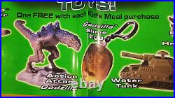 GODZILLA PROMO 1998 Taco Bell Store Display Toys Poster Movie Oddball Rare