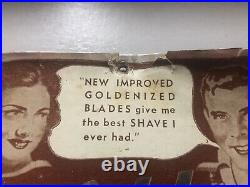 Goldtone Razor Blade Store Display 40s Ad 20 Count 4 for 10 cents Complete RARE