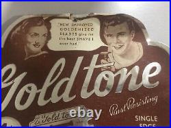 Goldtone Razor Blade Store Display 40s Ad 20 Count 4 for 10 cents Complete RARE