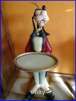 Goofy butler waiter statue figure life size big fig rare Disney store display