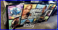 Grand Theft Auto V Promo Display Vinyl Banner LARGE 71x35 Store Display -RARE