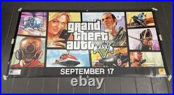 Grand Theft Auto V Promo Display Vinyl Banner LARGE 71x35 Store Display RARE
