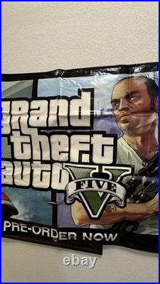 Grand Theft Auto V Promo Display Vinyl Banner LARGE 71x35 Store Display RARE