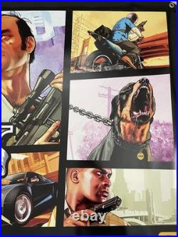 Grand Theft Auto V Promo Display Vinyl Banner LARGE 71x35 Store Display RARE