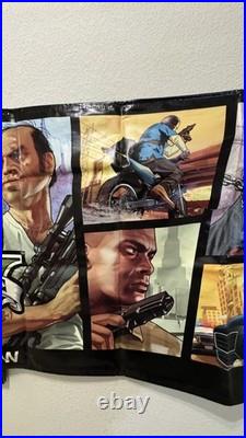Grand Theft Auto V Promo Display Vinyl Banner LARGE 71x35 Store Display RARE