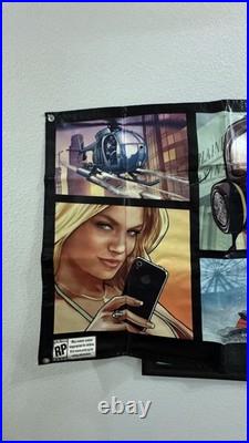 Grand Theft Auto V Promo Display Vinyl Banner LARGE 71x35 Store Display RARE