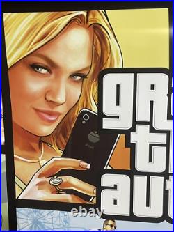 Grand Theft Auto V Promo Display Vinyl Banner LARGE 71x35 Store Display RARE