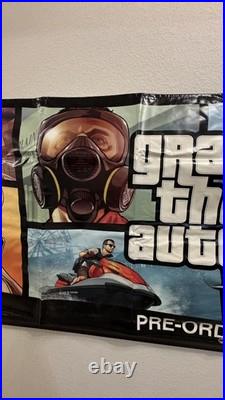 Grand Theft Auto V Promo Display Vinyl Banner LARGE 71x35 Store Display RARE