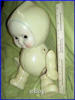 HUGE 1930s RARE celluloid (plastic) jointed Kewpie store display doll by ROYAL