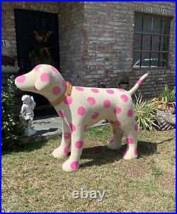 HUGE 69 Victoria's Secret PInk Dog Mascot Store DIsplay Polka Dot Retired Rare