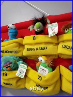 HUGE RARE STORE DISPLAY 2000 Full Set 24 Mcdonalds SESAME STREET Mini Bean Pals