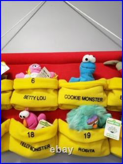 HUGE RARE STORE DISPLAY 2000 Full Set 24 Mcdonalds SESAME STREET Mini Bean Pals