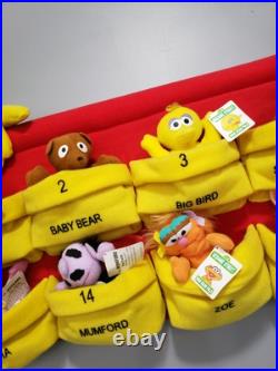 HUGE RARE STORE DISPLAY 2000 Full Set 24 Mcdonalds SESAME STREET Mini Bean Pals