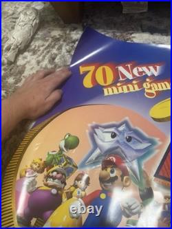 HUGE Rare AUTHENTIC N64 Mario Party 3 Nintendo Promo Store Display Banner Vinyl