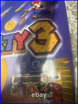 HUGE Rare AUTHENTIC N64 Mario Party 3 Nintendo Promo Store Display Banner Vinyl